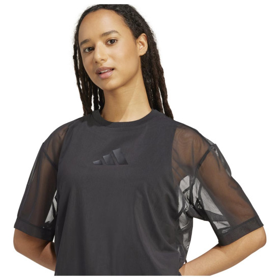 Adidas Γυναικεία κοντομάνικη μπλούζα All SZN Soft Lux Mesh Tee